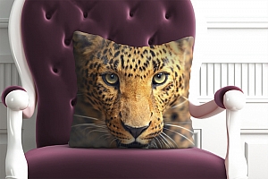 3D Подушка «Леопард портрет»  вид 5