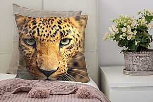 3D Подушка «Леопард портрет»  вид 3