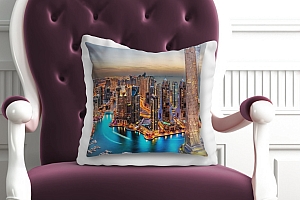 3D Подушка «Ночной Дубай»  вид 4