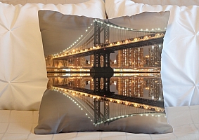 3D Подушка «Бруклинский мост: отражение в реке Гудзон»  вид 4