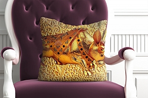 3D Подушка «Декорация с золотым быком в испанском стиле»  вид 5
