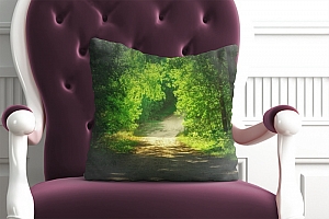 3D Подушка «Тропинка в зеленом лесу»  вид 6