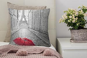 3D Подушка «Дождь в Париже» вид 5