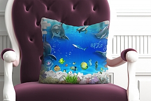 3D Подушка «Лазурная глубина» вид 3