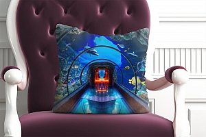 3D Подушка «Панорамный аквариум» вид 3