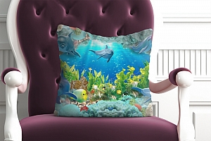 3D Подушка «Дно океана» вид 3
