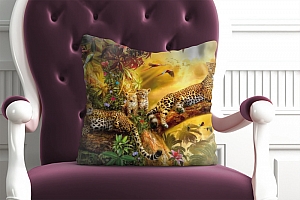 3D Подушка «Семья леопардов» вид 6