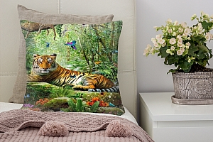 3D Подушка «Отдыхающий тигр» вид 5