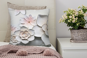 3D Подушка «Керамические цветы» вид 3