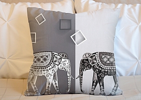 3D Подушка «Слоны в стиле модерн» вид 5