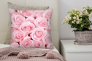 3D Подушка «Ковер из нежно-розовых роз» вид 4