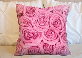 3D Подушка «Розы в розовых тонах» вид 2