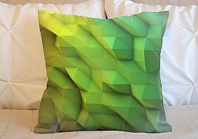 3D Подушка «Зеленые полигоны» вид 10