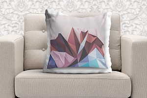 3D Подушка «Полигональная гора» вид 6