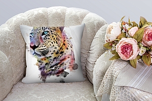 3D Подушка «Красочный леопард» вид 4