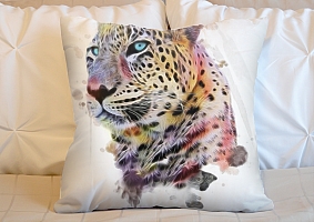 3D Подушка «Красочный леопард» вид 2