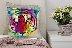 3D Подушка «Красочный тигр» вид 5