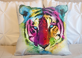 3D Подушка «Красочный тигр» вид 2