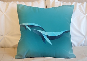 3D Подушка «Полигональные киты» вид 10