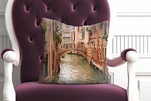 3D Подушка «Мостик в Венеции» вид 3