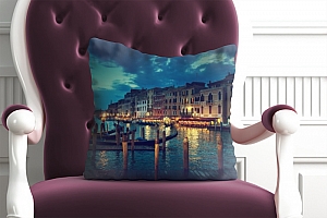 3D Подушка «Вечерняя Венеция» вид 3