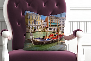 3D Подушка «Яркий полдень в Венеции» вид 3