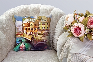3D Подушка «Цветущая Венеция» вид 3