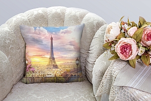 3D Подушка «Весенний Париж» вид 3