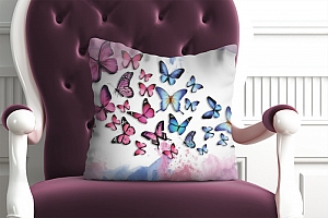 3D Подушка «Красочные бабочки» вид 3