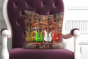 3D Подушка «Лофт гитары» вид 3