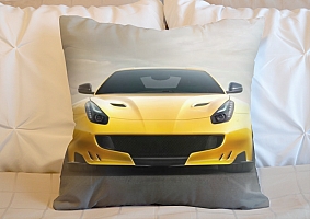3D Подушка «Желтый спортивный автомобиль» вид 2
