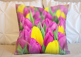 3D Подушка «Яркие тюльпаны» вид 5
