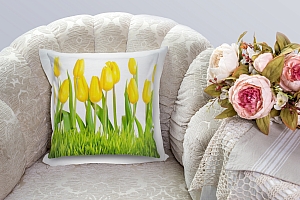 3D Подушка «Желтые тюльпаны» вид 4