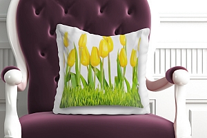 3D Подушка «Желтые тюльпаны» вид 2