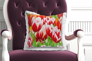 3D Подушка «Красивые тюльпаны» вид 2