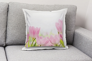 3D Подушка «Нежные розовые тюльпаны» вид 3