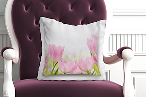 3D Подушка «Нежные розовые тюльпаны» вид 2