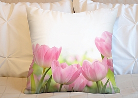 3D Подушка «Нежные розовые тюльпаны» вид 5