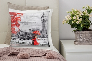 3D Подушка «Романтичный осенний Лондон» вид 3