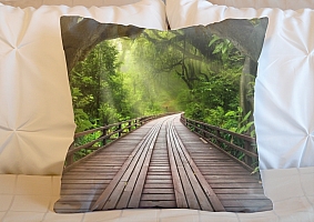 3D Подушка «Мост в тропическом лесу» вид 2