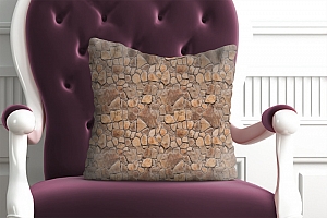 3D Подушка «Каменная кладка» вид 3