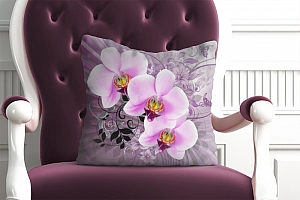 3D Подушка «Орхидеи в стиле ретро» вид 6