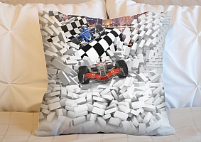 3D Подушка «Формула-1 сквозь стену» вид 2