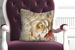3D Подушка «Бумажные цветы» вид 5