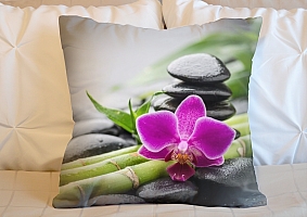 3D Подушка «Орхидея и бамбук» вид 2