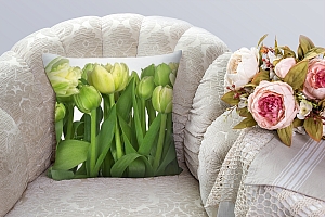 3D Подушка «Салатовые тюльпаны» вид 6