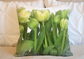 3D Подушка «Салатовые тюльпаны» вид 5