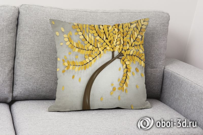 3D Подушка «Осеннее дерево» вид 3