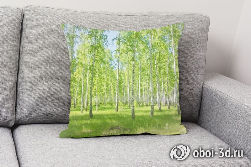 3D Подушка «Березовый лес» вид 4