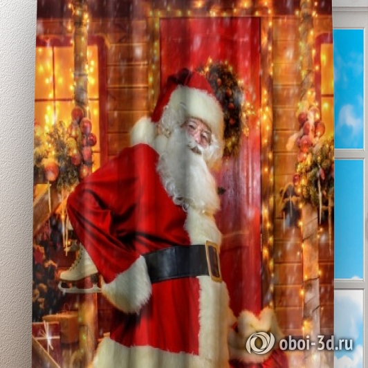 Фотошторы «Домик Санта Клауса» вид 3